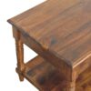 Turned Legs 2 Drawer Coffee Table - Brown - Image 4