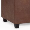 Avalon - Extra Large Storage Ottoman Bench - Distressed Saddle Brown - Image 5