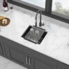 Kitchen Sink Undermount Granite Composite 17.71" X 15.74" - Black - Image 4