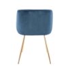 Fran - Contemporary Chair (Set of 2) - Gold / Blue - Image 5