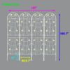 4 Pack Metal Garden Trellis Rustproof Trellis For Climbing Plant Outdoor Flower Support - Cream White - Image 6