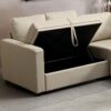 Sectional Sofa Bed - Beige - Image 5