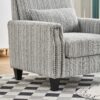 Accent Chair With Arms, Comfy Armchair For Living Room - Gray - Image 8