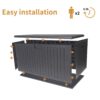 230 Gallon Resin Outdoor Deck Box Waterproof, Extra Large Patio Storage Box With Lockable Storage Containers For Patio Furniture Cushions, Pool Accessories, Garden Tools - Black - Image 6