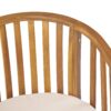 Outdoor Wooden Dining Chairs With Cushions, (Set of 2) - Cream / Teak - Image 11