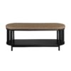 Scandi - Upholstered Top Storage Bench With Lower Shelf - Black - Image 2