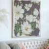 Large Botanical Wall Art Prints, Home Decor For Living Room Dining Room Bedroom Hallway - White / Gray - Image 9