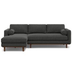 Morrison - Left Sectional Sofa - Charcoal Gray