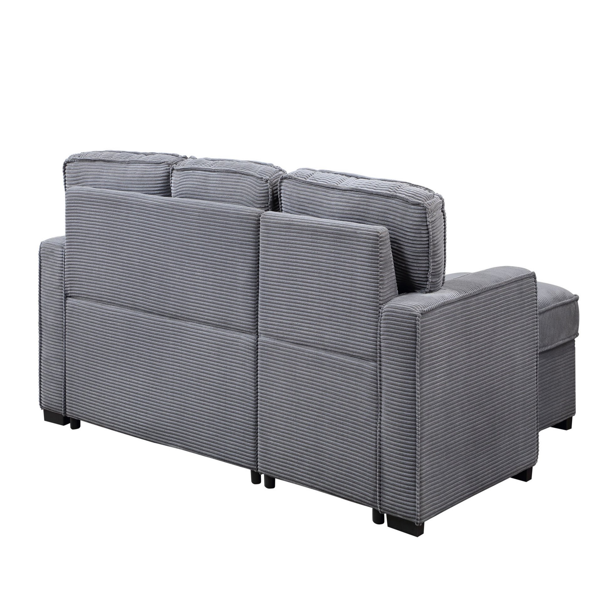 Territory - Pull Out Sofa Bed With Design - Dark Gray - Image 7