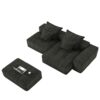Modern Oversized Modular Sectional Sofa With Ottoman, Seat, Chaise Lounge And Armrest, Sparkling Chenille Fabric Soft Cushion Sofa With 4 Pillows, 4 Pieces Diy Combination Tufted Sofa, No Assembly Required - Black - Image 25
