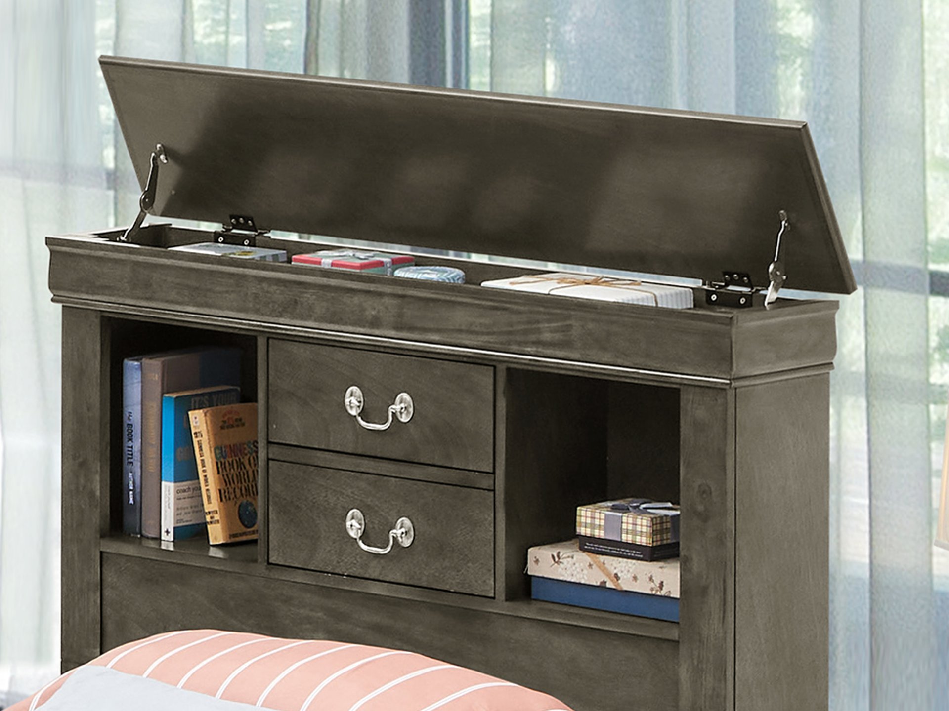 Louis Phillipe - Twin Storage Bed - Gray - Image 6