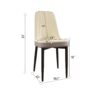 Modern Dining Chair (Set of 4) With High Quality Metal Legs - Beige - Image 3