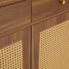 Multi Functional Modern Minimalist Shoe Cabinet Perfectly Blends Into Nordic, Japanese, And Industrial Style Homes - Walnut - Image 11