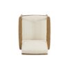 Birdsong - Outdoor Club Chair With Slat Back And Seat Cushion - Beige - Image 7