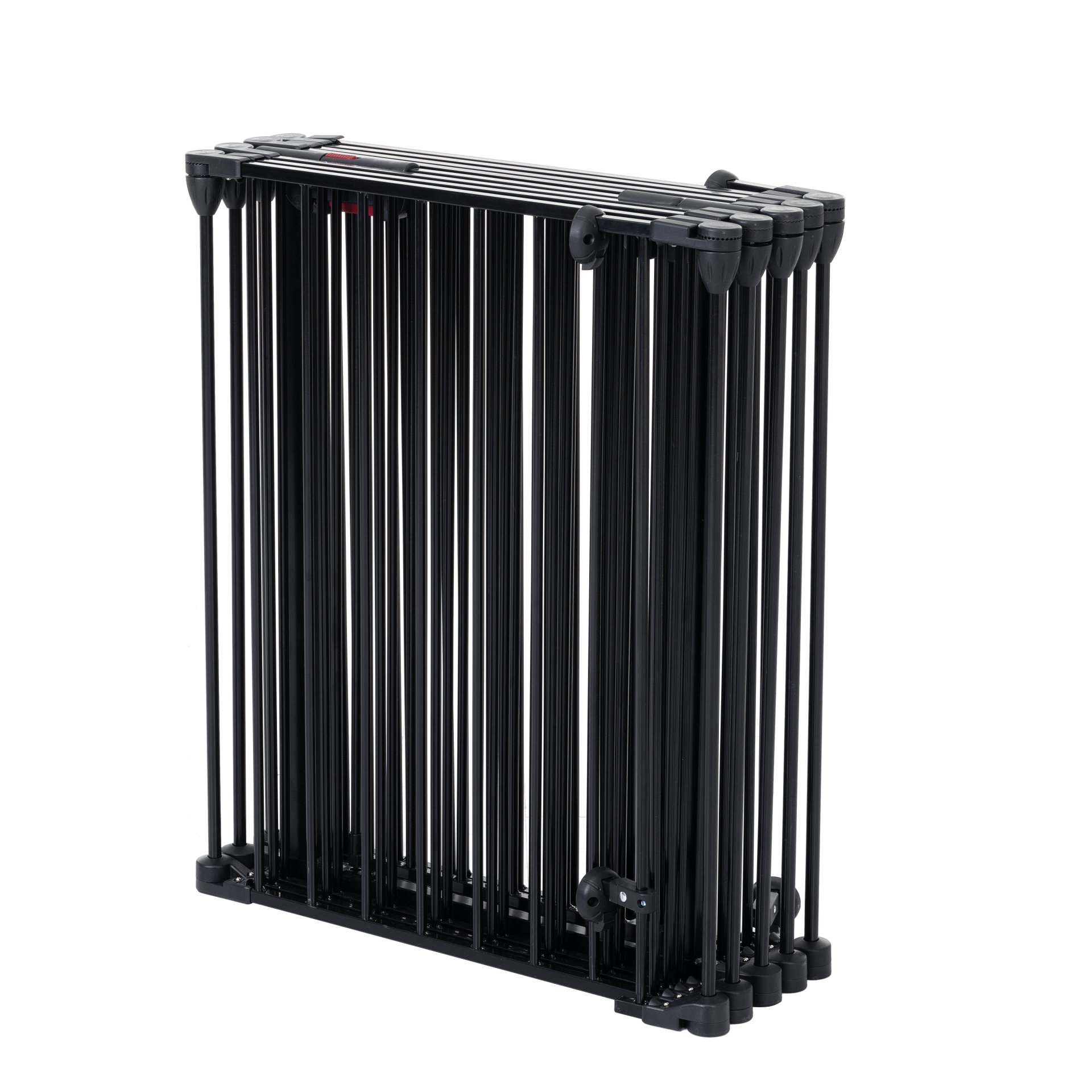 Adjustable Safety Gate 6 Panels Play Yard Metal Doorways Fireplace Fence Christmas Tree Fence Gate For House Stairs Gate Prohibited Area Fence - Black - Image 6