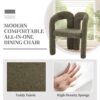 Contemporary Designed Velvet Upholstered Accent / Dining Chair - Olive - Image 6
