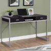 Computer Desk For Home Office, Storage Drawers, Contemporary & Modern - Espresso - Image 3