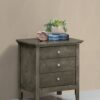 3 Drawer Nightstand - Gray - Image 4