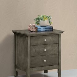 3 Drawer Nightstand - Gray