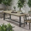 Outdoor Dining Table - Gray / Rustic Metal - Image 4