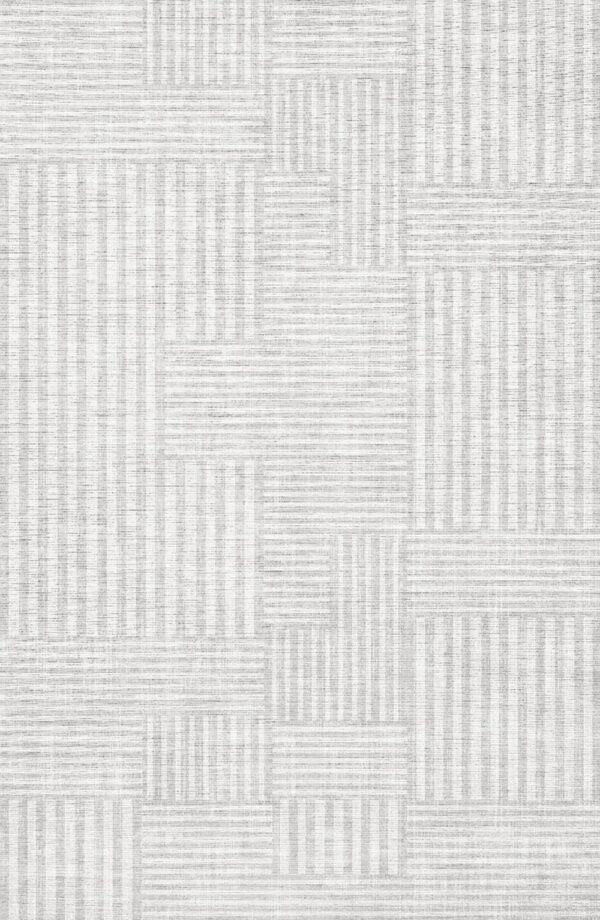 Macau - Non - Slip Accent Rug, Elegant Design - White / Gray