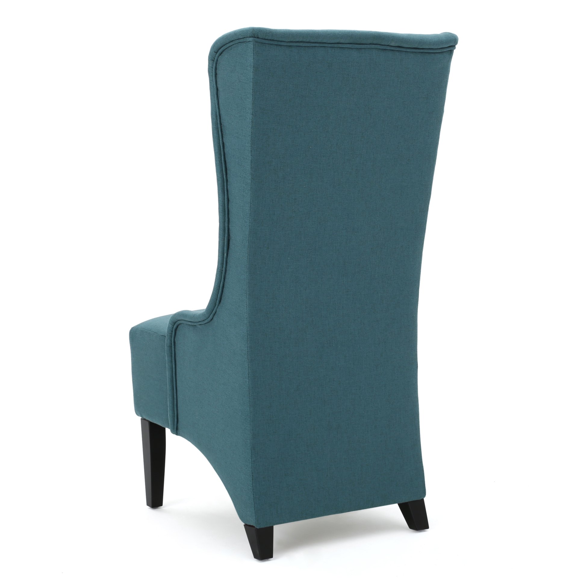 Alight - Upholstered Dining Chair With High Back And Birch Wood Legs - Teal - Image 9