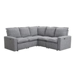 Power Recliner Chair Home Theater Seating Soft Chair With USB Port For Living Room, Bedroom, Theater Room - Gray