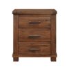 Rustic Farmhouse Nightstand (Set of 2) With 3 Drawers - Natural - Image 6