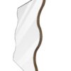 Wall Mirror Rectangular Mirror With 2 Wavy Sides Metal Framed Mirror Vanity Mirror Dressing Mirror, For Bathroom, Living Room, Bedroom Wall Decor - Golden - Image 7