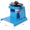 Portable Rotary Welding Positioner With 3 Jaw Lathe Chuck, 0 - 90° Turntable - Blue - Image 3