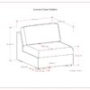 Jasmine - Center Sofa Module - Gray - Image 11
