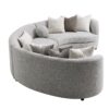 Ivria - Boucle Sectional Sofa With 9 Pillows - Gray - Image 3