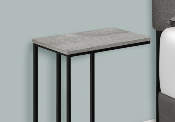 Accent Table, C - Shaped, Contemporary & Convenient Design - Gray