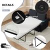 Pull Out Sofa Bed Loveseat Sleeper With Twin Size Memory Mattress With Two USB Ports For Living Room Spaces - Black - Image 7