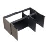 Contemporary 48" Wall Mounted Bathroom Vanity With 3 Soft Close Doors - Khaki - Image 13