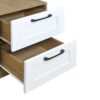 3 Door Storage Wardrobe For Dedroom With Shelves And 2 Drawers, Side Storage Shelves - White - Image 10