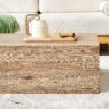 Modern Coffee Table With Light Wood Texture Pattern Stylish And Durable Design - Wood - Image 8