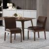 Modern Dining Chair With Upholstery - Dark Brown - Image 2