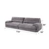 Cadenza - Corduroy 2 Piece Living Room Set - Gray - Image 3