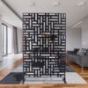 Outdoor / Indoor Privacy Screen Metal Privacy Screen, Freestanding Decorative Privacy Screen For Deck Balcony - Black - Image 15