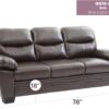Marta - Sofa - Dark Brown - Image 5