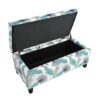 Charming Floral Storage Ottoman With Upholstered Fabric And Wood Frame - Flower - Image 8