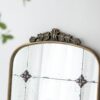 Antique Arched Mirror With Metal Frame, Full Length Mirror For Living Room Bathroom Entryway - Gold - Image 9