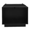 LED Coffee Table, Modern Center Table, Coffee Table With Open Storage Compartment And 2 Hidden Drawers For Living Room - Black - Image 13