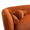 Donna - Japandi Style Boucle Sofa - Brown / Burnt Orange / Orange - Image 7