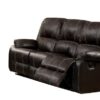 Zuriel - Synthetic Leather Recliner Sofa - Brown - Image 3
