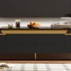 TV Stand For TVs Up To 80", TV Cabinet With 4 Drawers And 2 Spacious Cabinets, 5 Metal Legs For Living Room - Black - Image 7