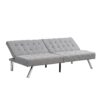 Modern Sofa Bed With Wood Frame And Stainless Legs - Gray - Image 6