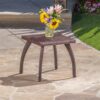 Luminant - Outdoor Side Table With Iron Frame - Brown - Image 2