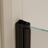 Aluminum Alloy Bathtub Shower Door With 6Mm Tempered Glass - Matte Black - Image 9